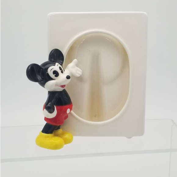 Disney Other - DISNEY Vintage Ceramic Picture Frame Mickey Mouse Photo World Land  JAPAN micky